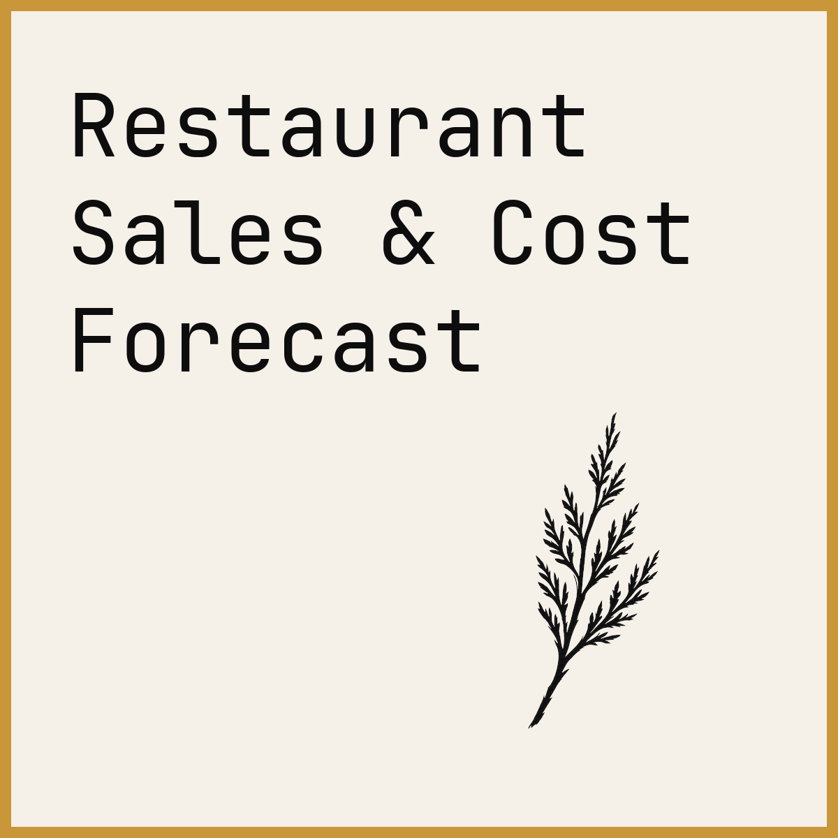 Restaurant Sales & Cost Forecast