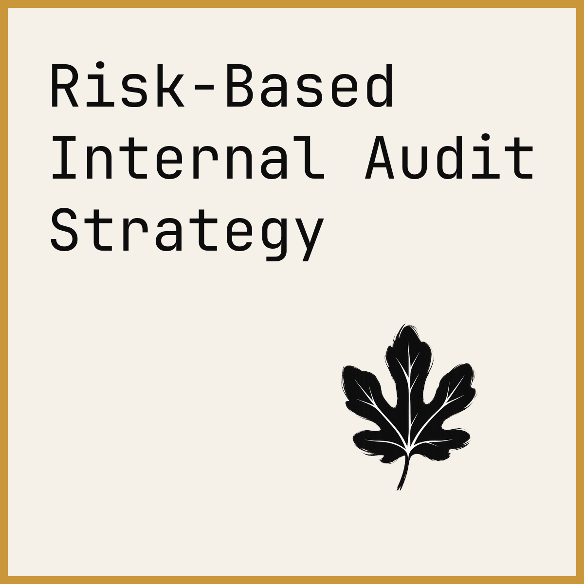 Risk-Based Internal Audit Strategy