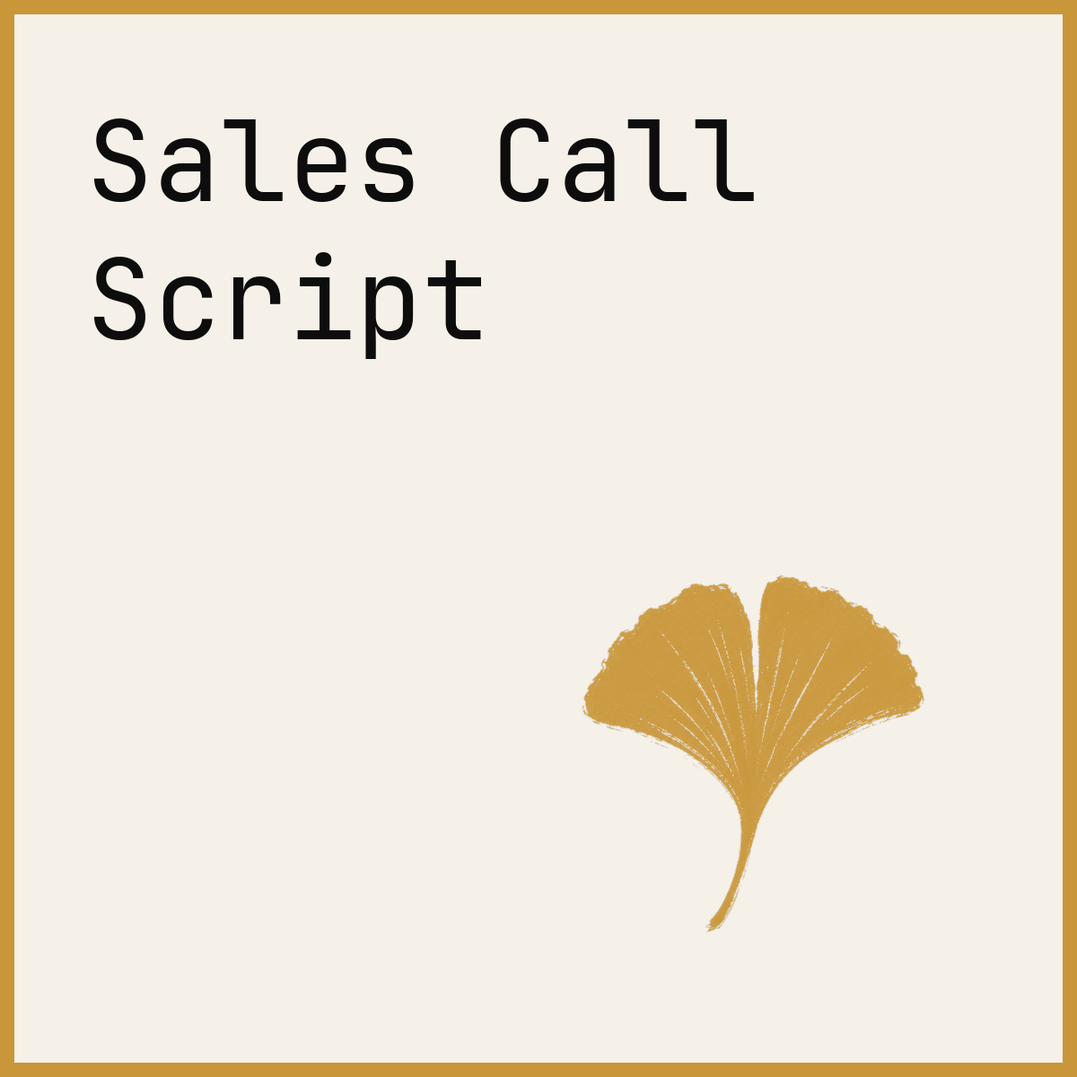 Sales Call Script