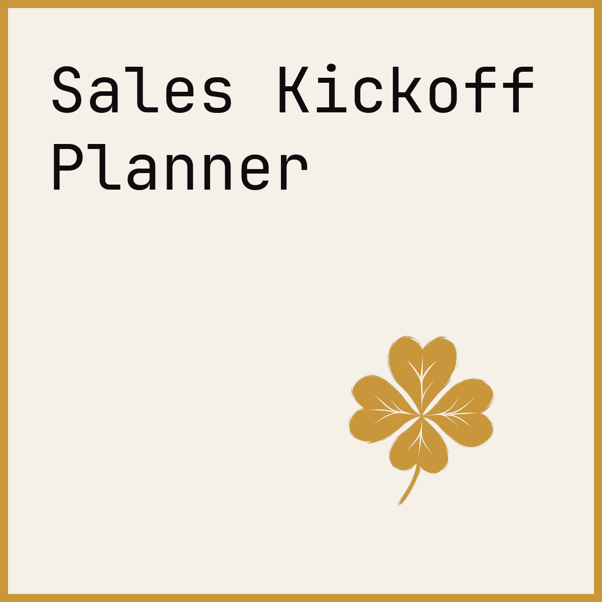 Sales Kickoff Planner