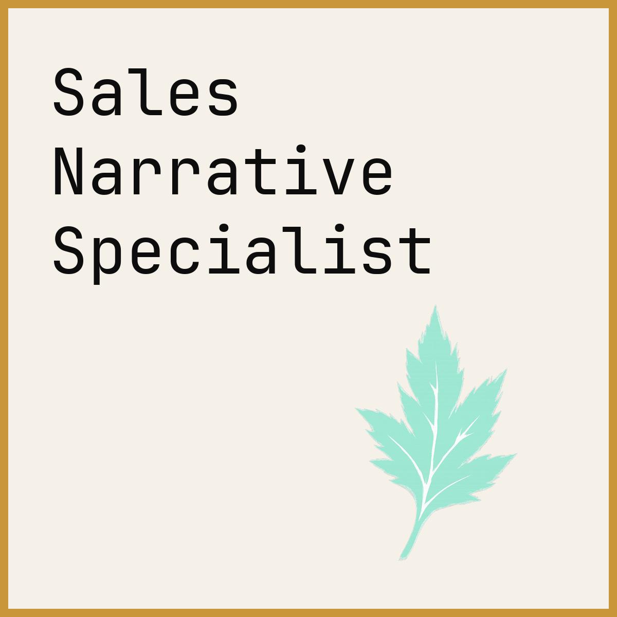 Sales Narrative Specialist
