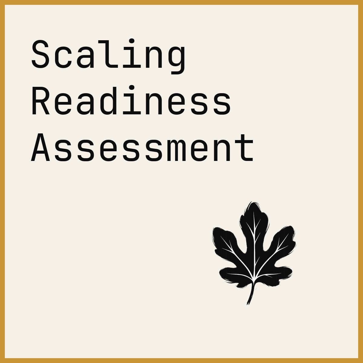 Scaling Readiness Assessment