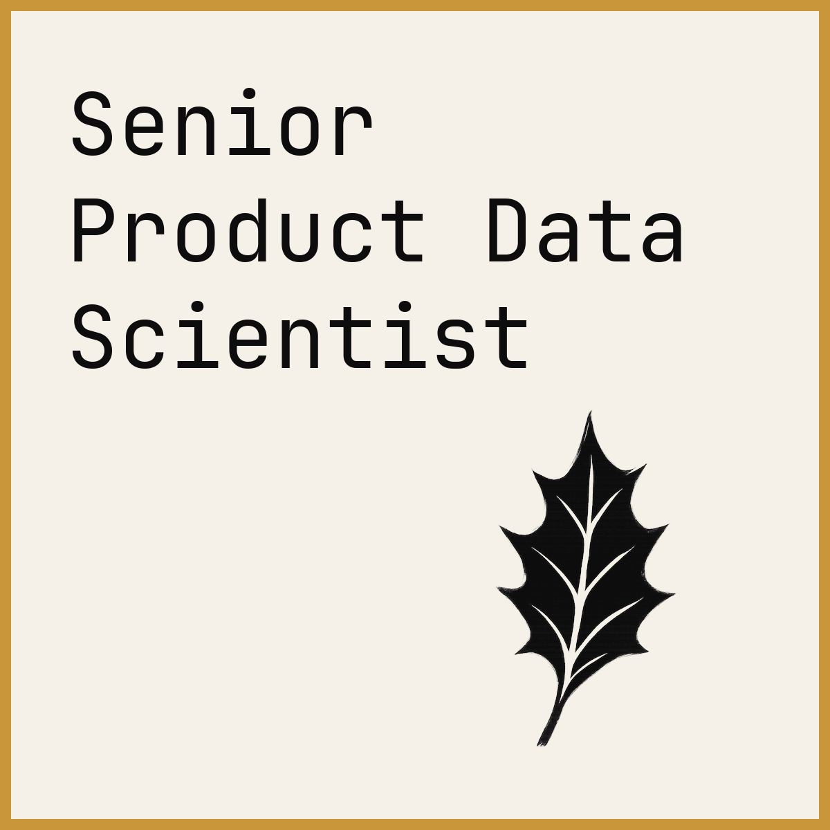 Senior Product Data Scientist