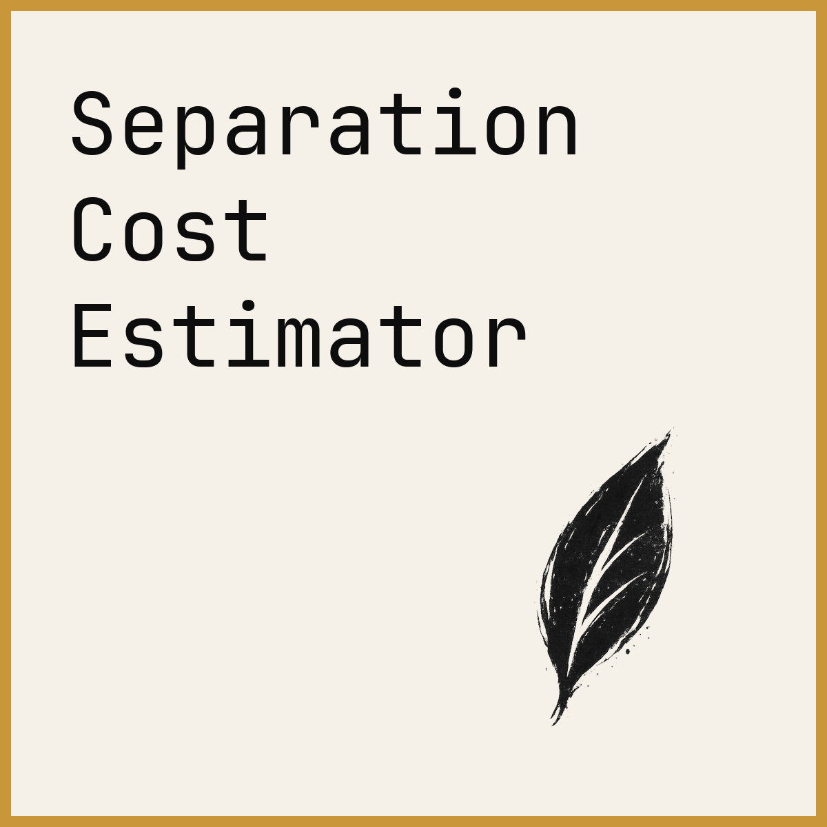 Separation Cost Estimator