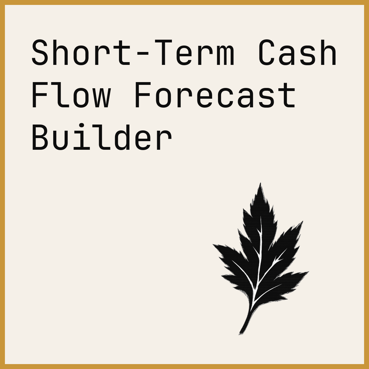Short-Term Cash Flow Forecast Builder