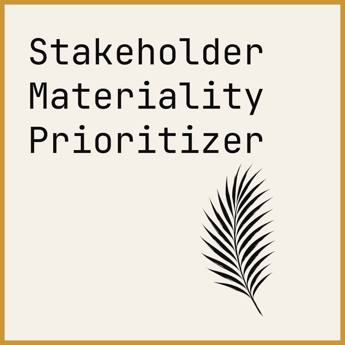 Stakeholder Materiality Prioritizer