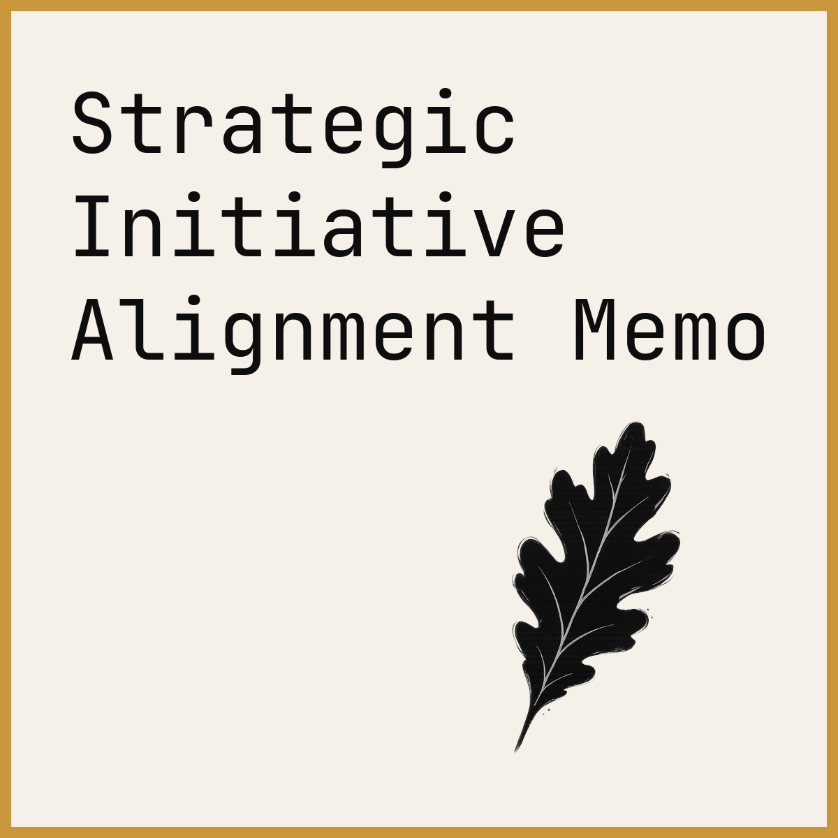 Strategic Initiative Alignment Memo