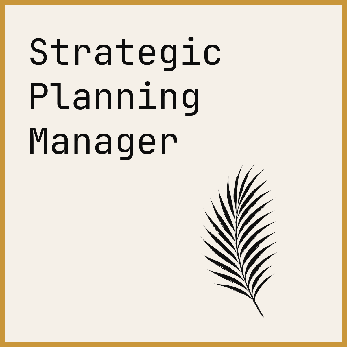 Strategic Planning Manager