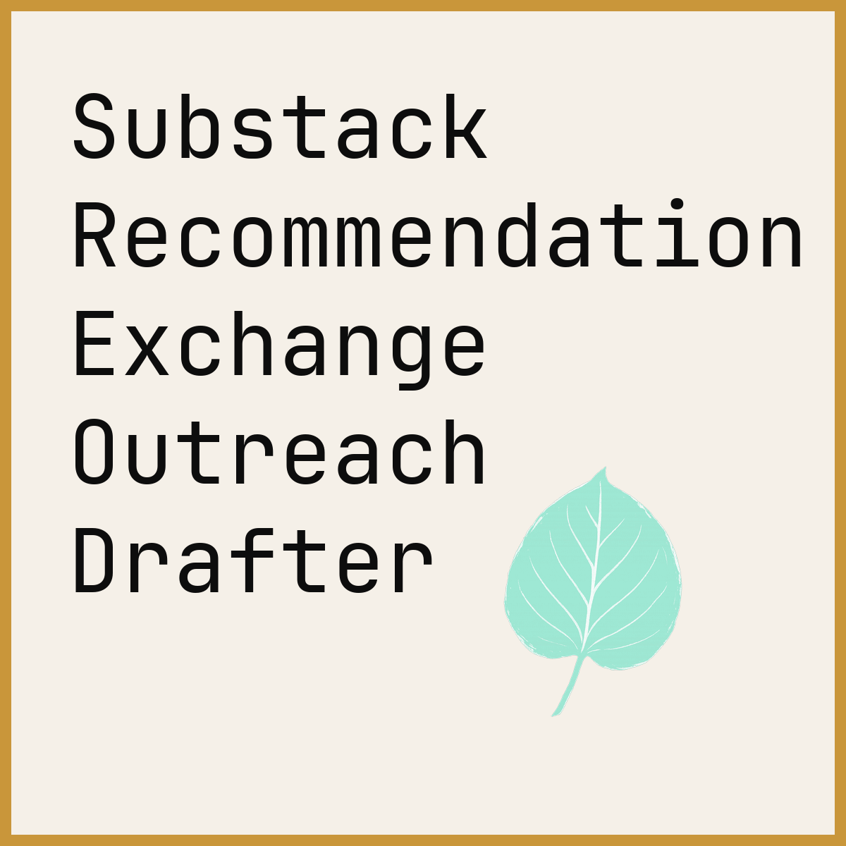 Substack Recommendation Exchange Outreach Drafter