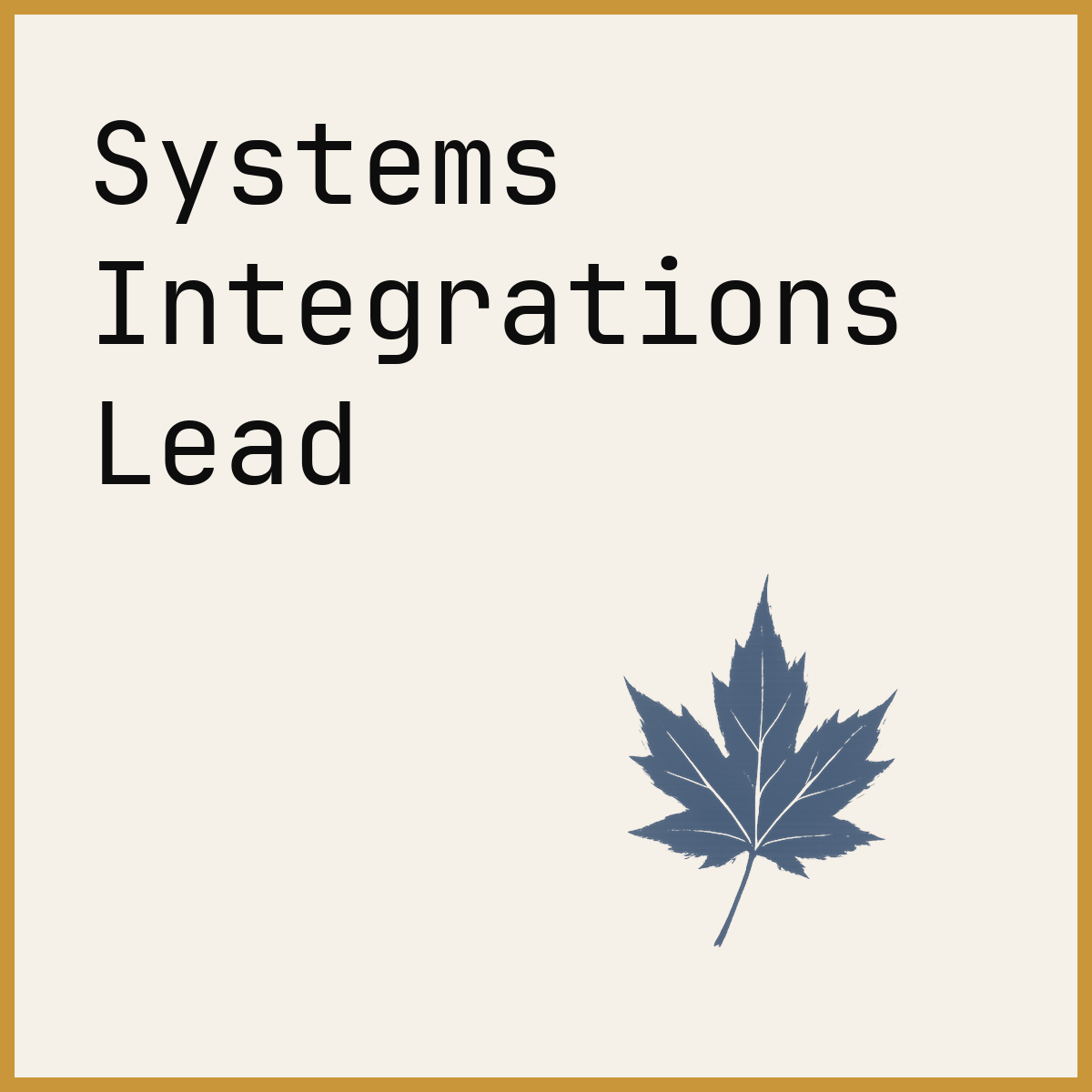 Systems Integrations Lead