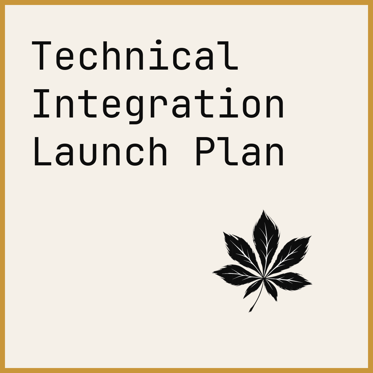 Technical Integration Launch Plan