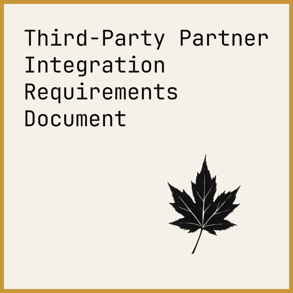 Third-Party Partner Integration Requirements Document
