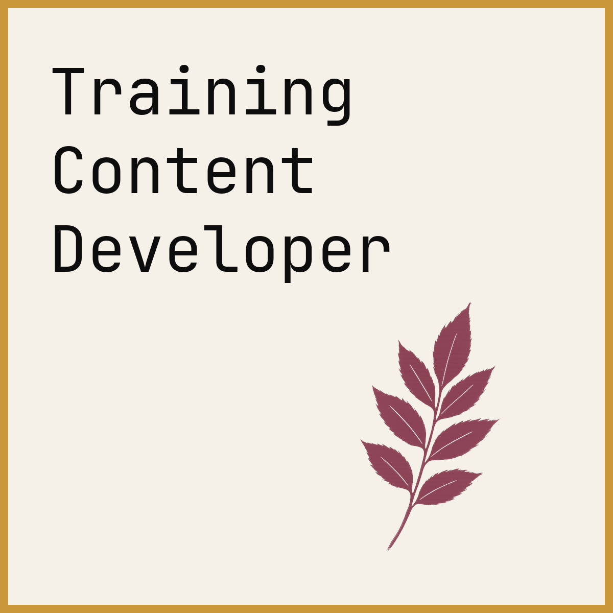 Training Content Developer