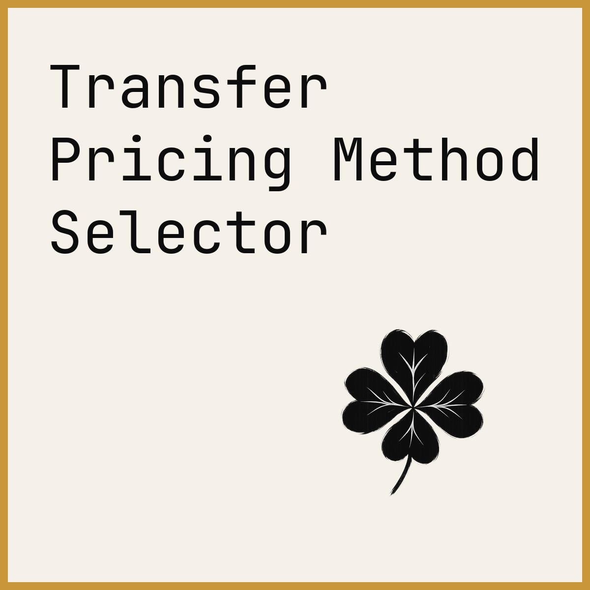 Transfer Pricing Method Selector