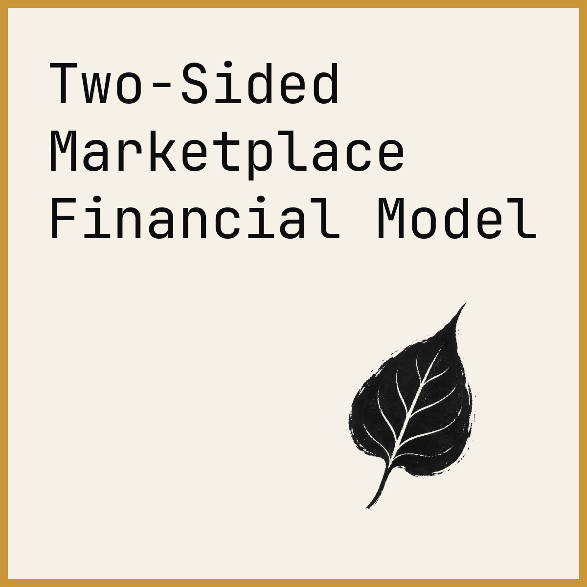 Two-Sided Marketplace Financial Model