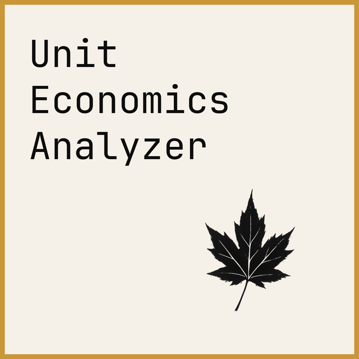 Unit Economics Analyzer