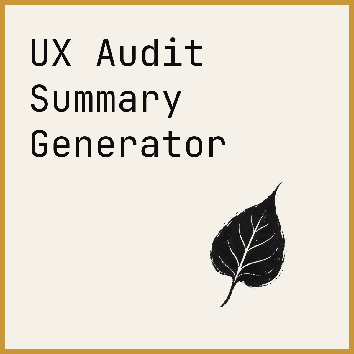 UX Audit Summary Generator