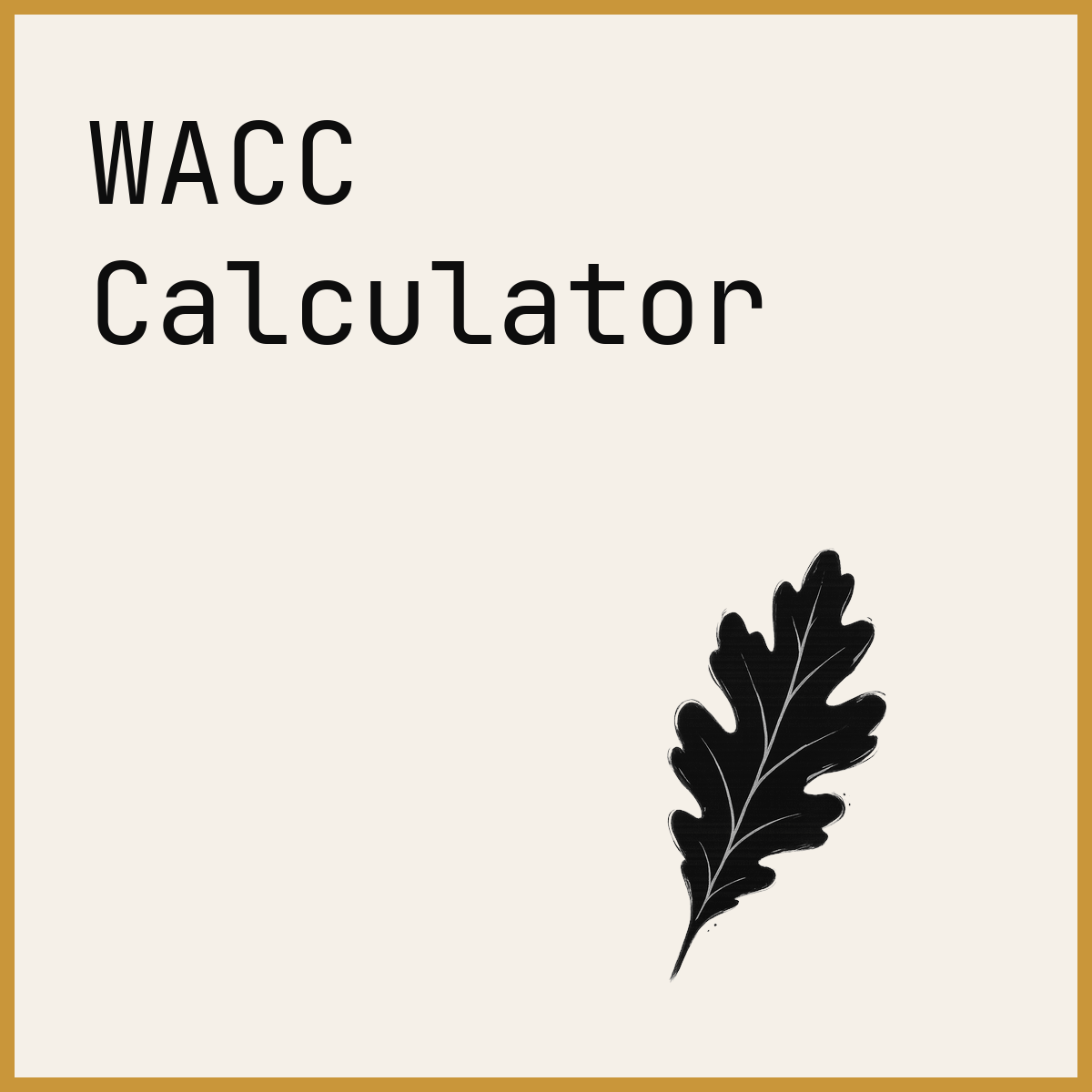 WACC Calculator