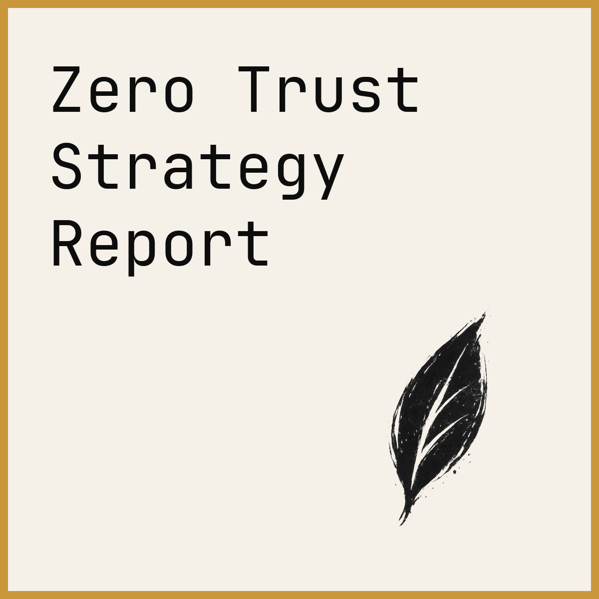 Zero Trust Strategy Report