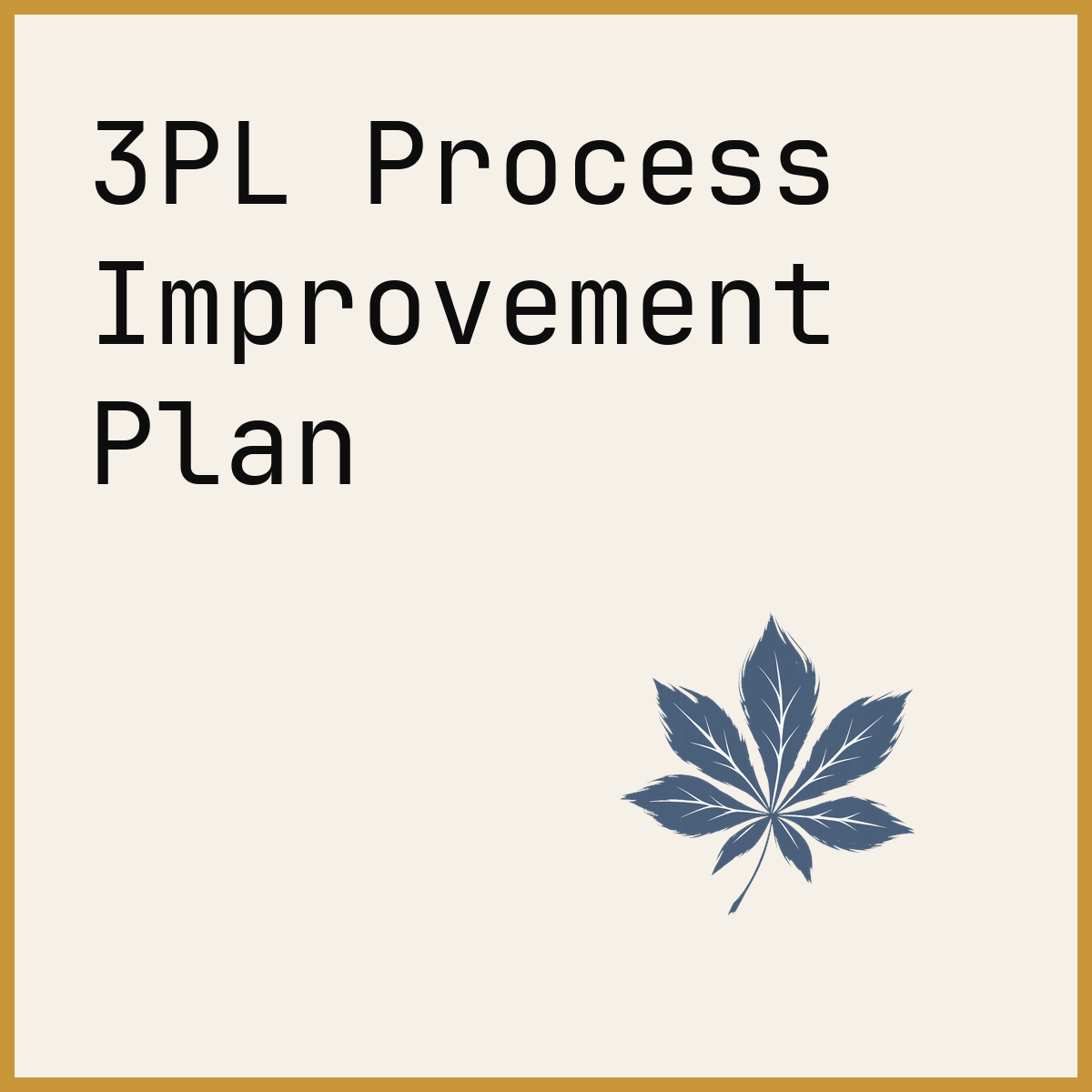 3PL Process Improvement Plan