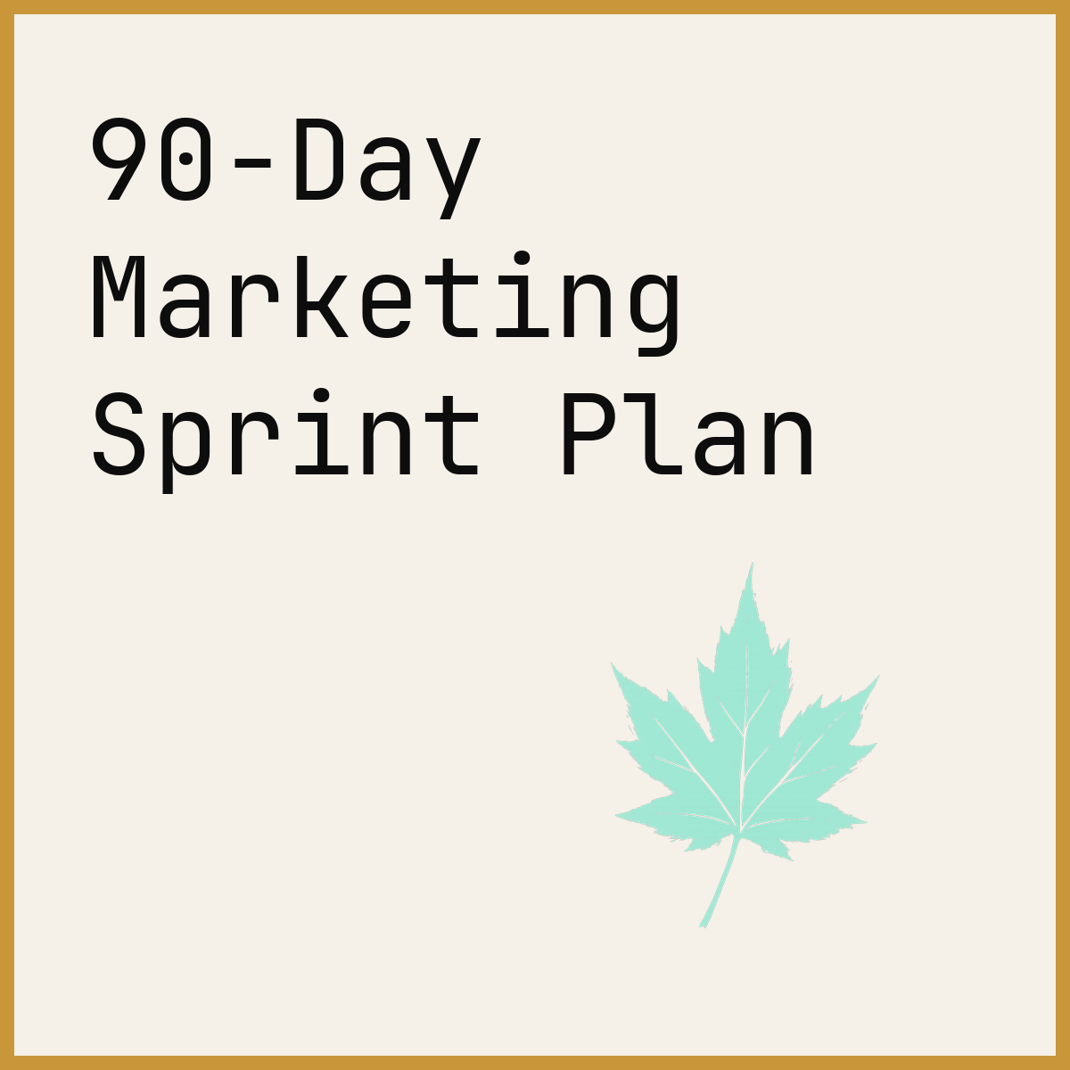 90-Day Marketing Sprint Plan