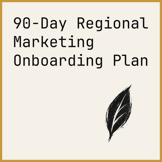 90-Day Regional Marketing Onboarding Plan