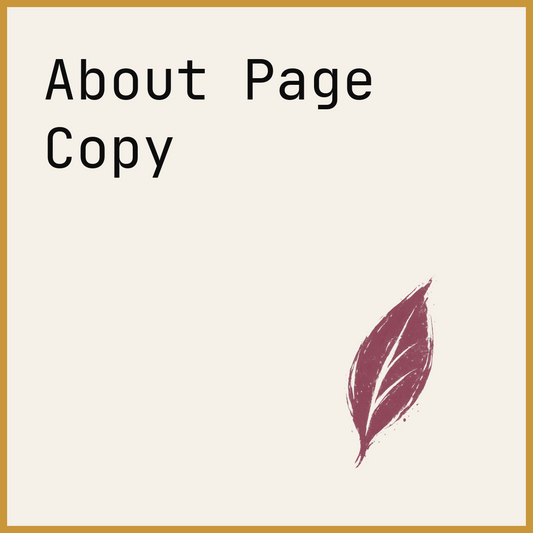 About Page Copy