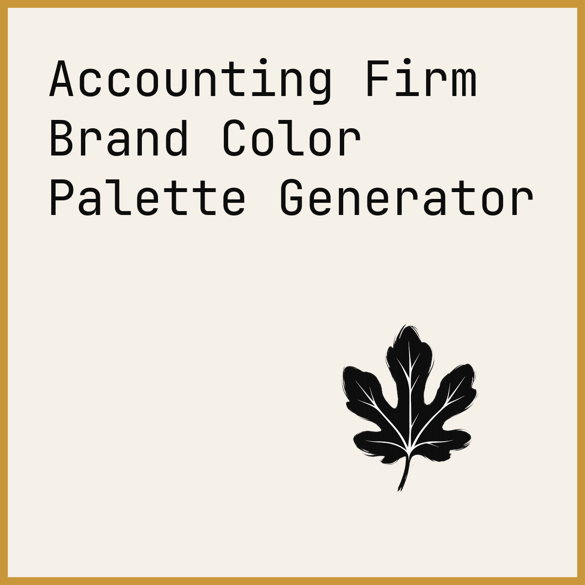 Accounting Firm Brand Color Palette Generator