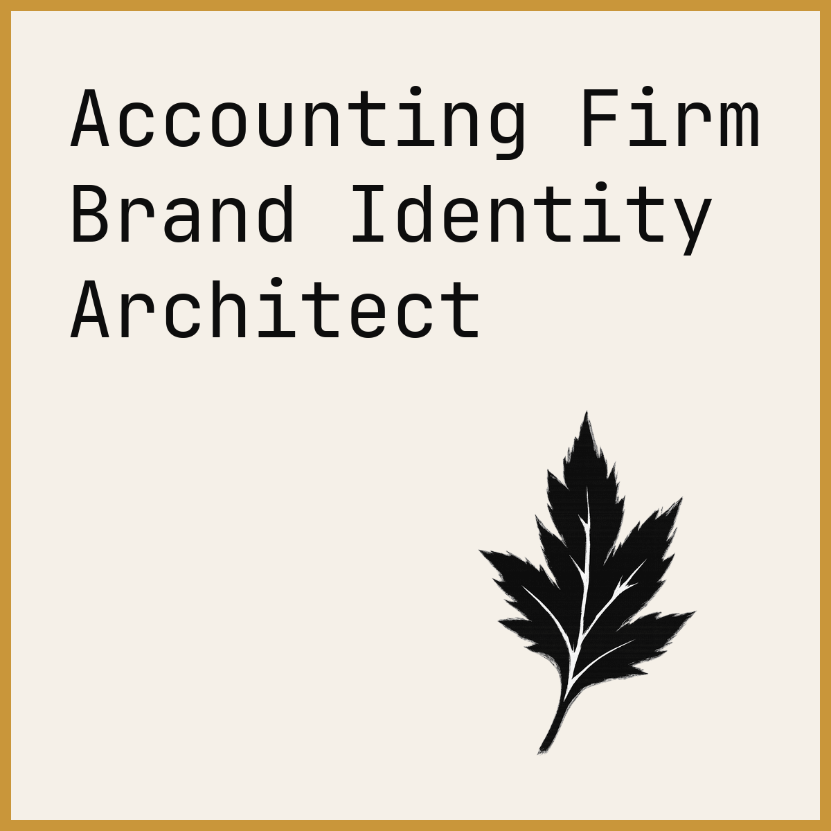 Accounting Firm Brand Identity Architect
