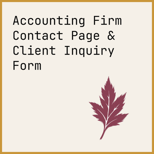 Accounting Firm Contact Page & Client Inquiry Form