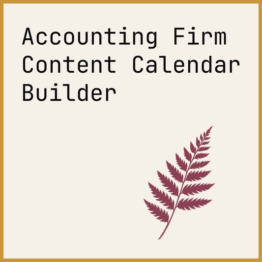 Accounting Firm Content Calendar Builder