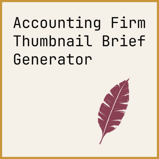 Accounting Firm Thumbnail Brief Generator