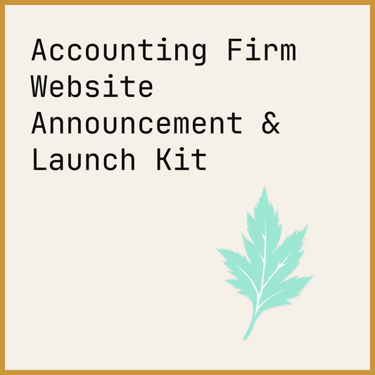 Accounting Firm Website Announcement & Launch Kit