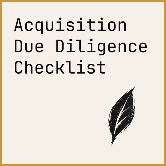 Acquisition Due Diligence Checklist