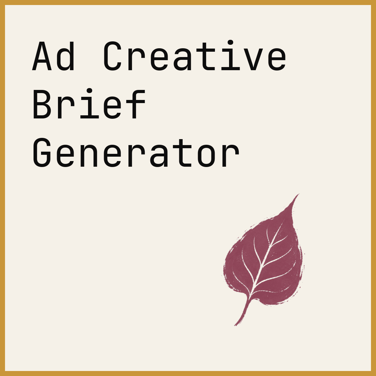 Ad Creative Brief Generator