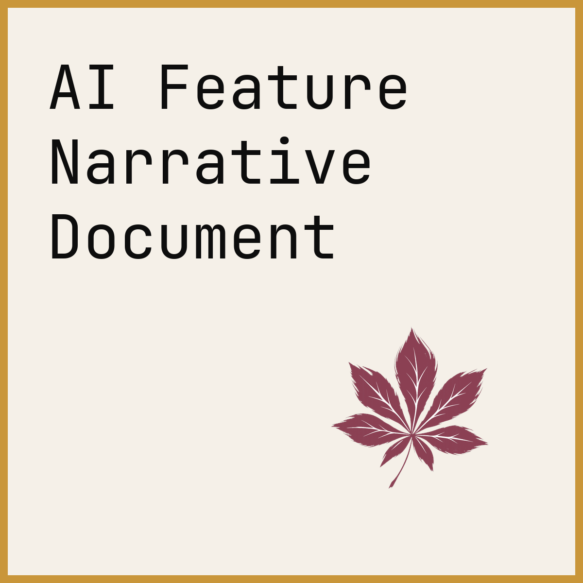 AI Feature Narrative Document