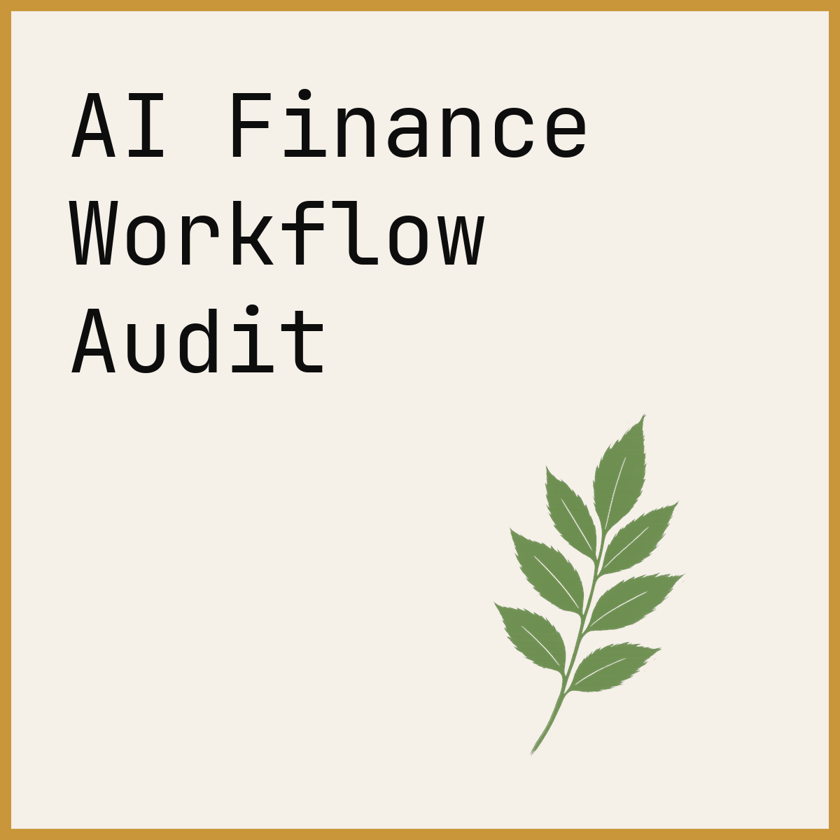 AI Finance Workflow Audit