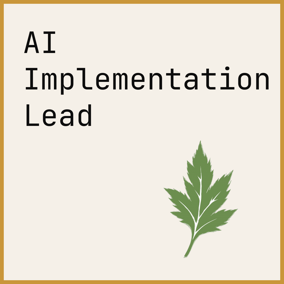 AI Implementation Lead