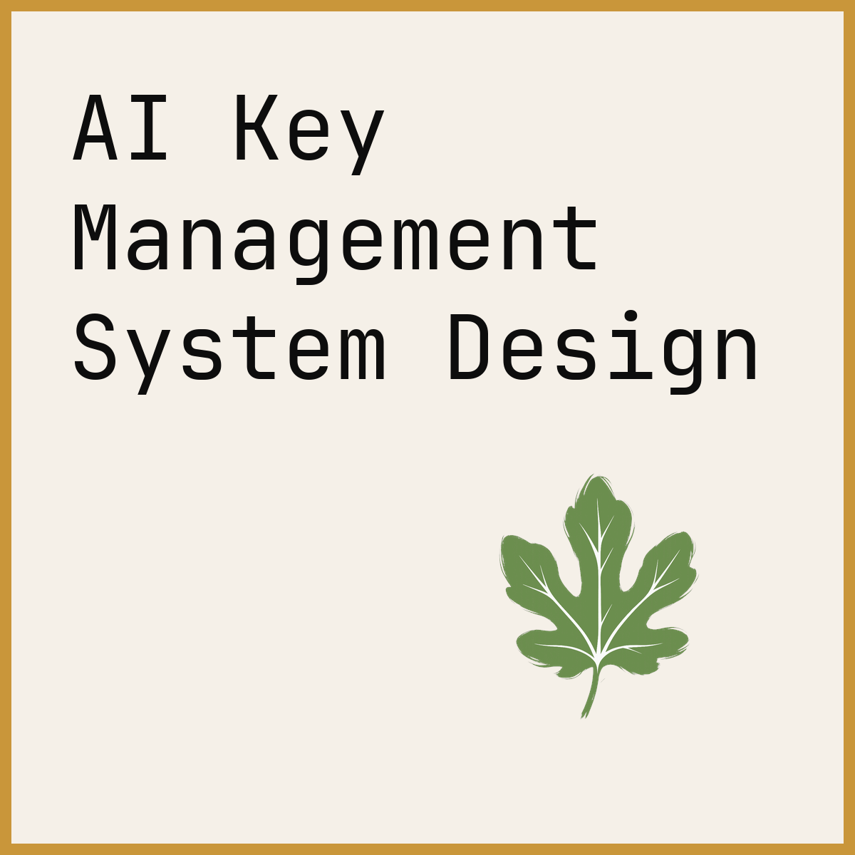 AI Key Management System Design