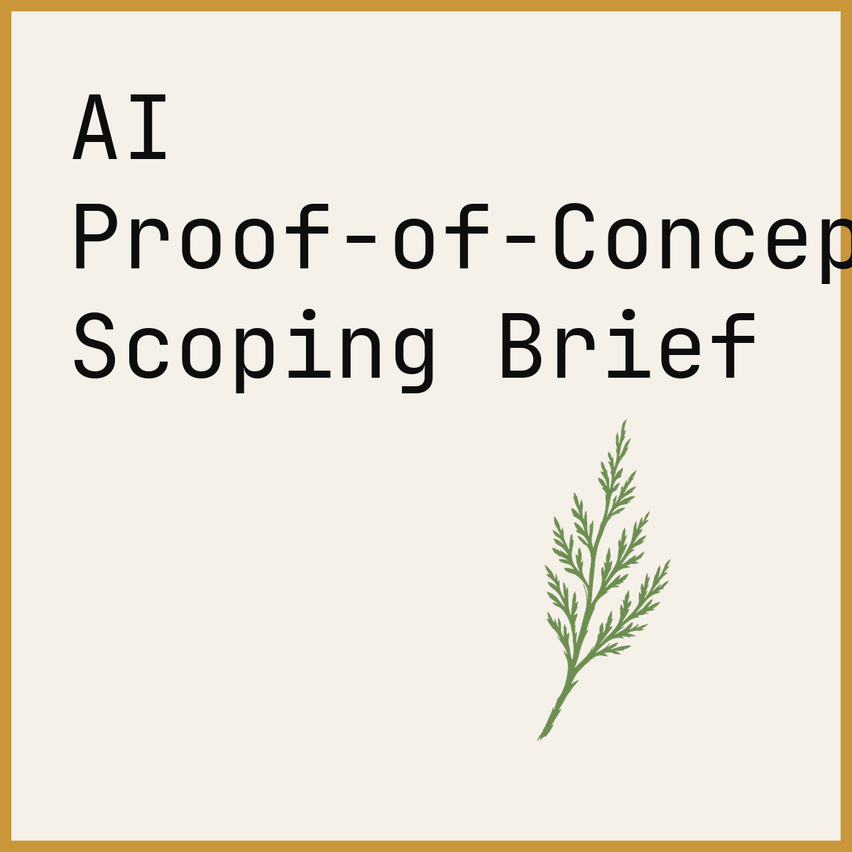 AI Proof-of-Concept Scoping Brief