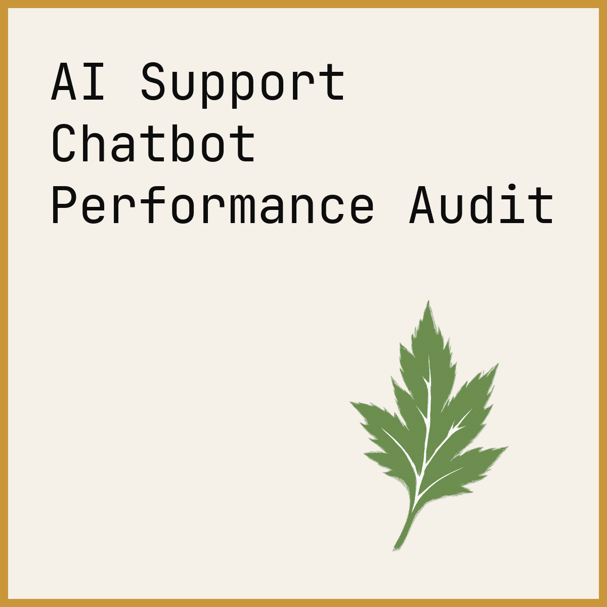 AI Support Chatbot Performance Audit
