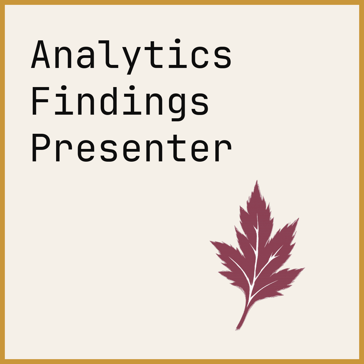 Analytics Findings Presenter