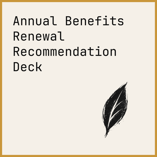 Annual Benefits Renewal Recommendation Deck