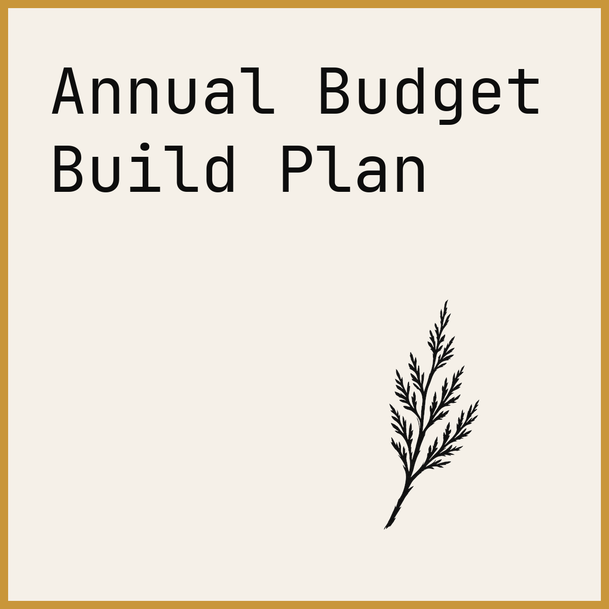 Annual Budget Build Plan