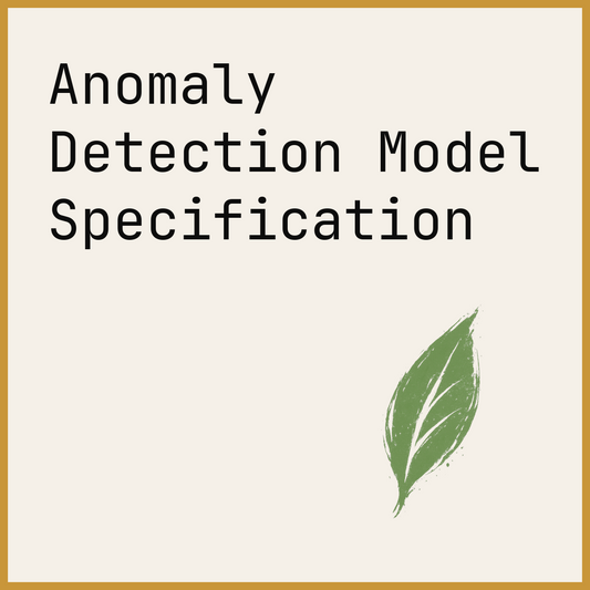 Anomaly Detection Model Specification