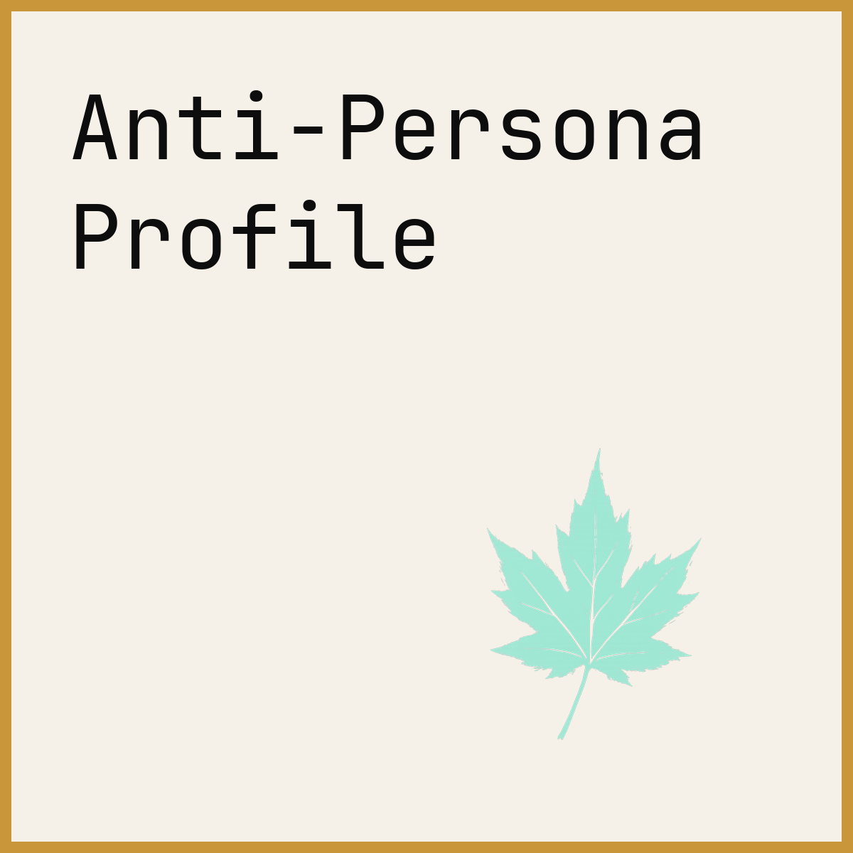 Anti-Persona Profile