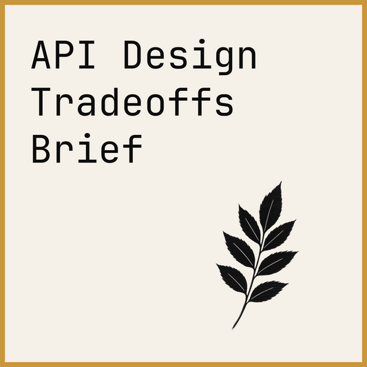 API Design Tradeoffs Brief