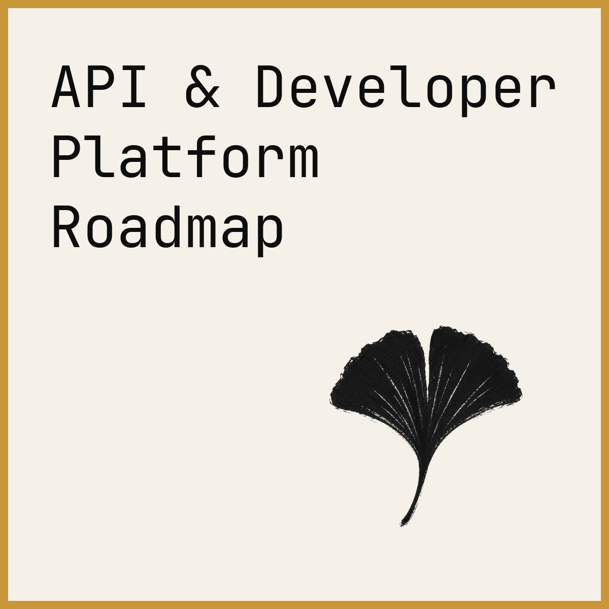API & Developer Platform Roadmap