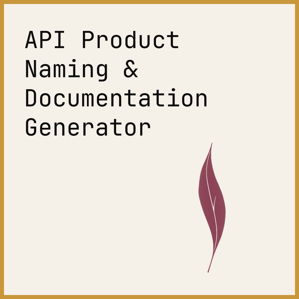 API Product Naming & Documentation Generator