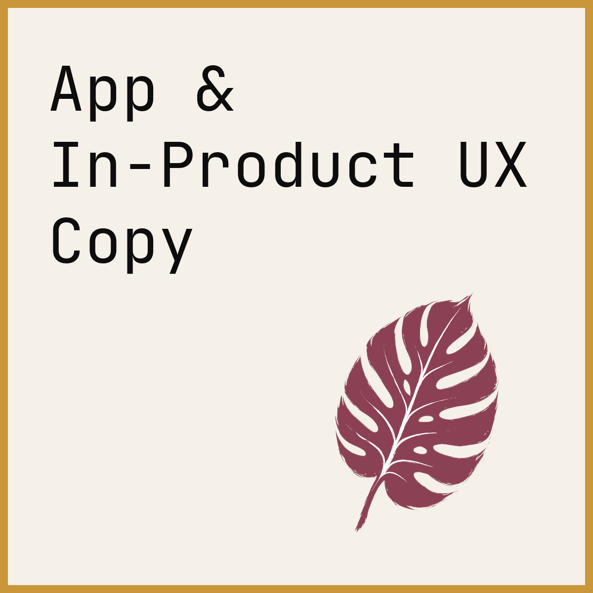 App & In-Product UX Copy